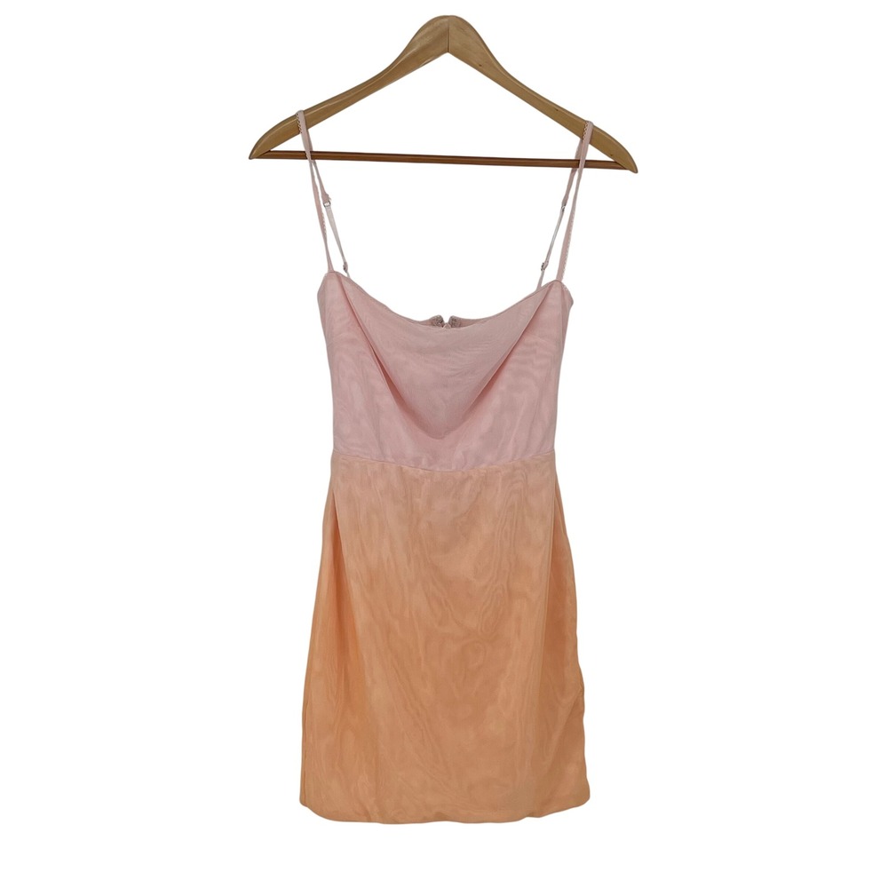 House of CB London Mini Dress XS Pink Peach Ombre Bodycon‎ Party Cocktail Sexy